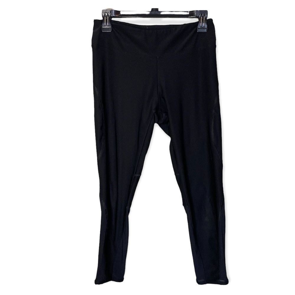 Black Pull-On Mesh Skinny Active Leggings